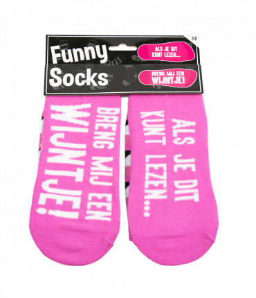 Funny socks - Breng mij een wijntje!