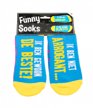 Funny socks - Ik ben niet arrogant