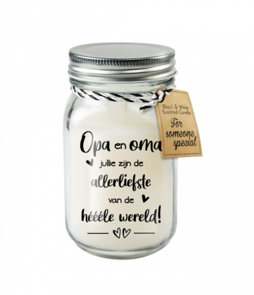 Black & White scented candles - Opa en Oma