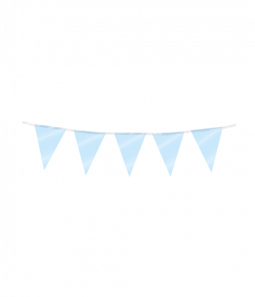 Mini party flags Foil - Baby Blue