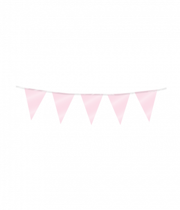 Mini party flags Foil - Baby Pink