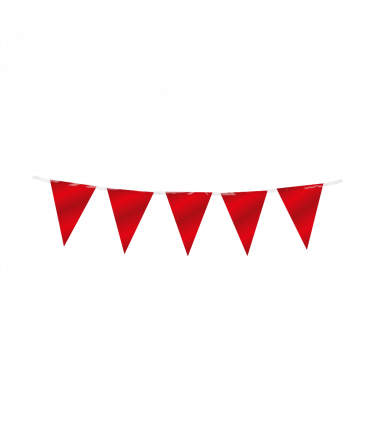 Mini party flags Foil - Red