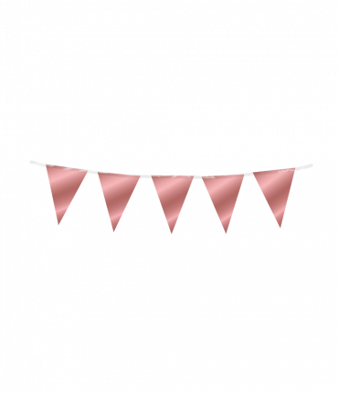 Mini party flags Foil - Rose Gold