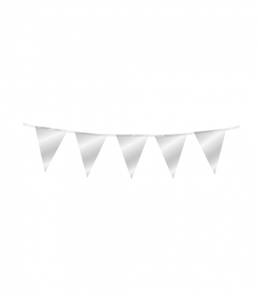 Mini party flags Foil - Silver