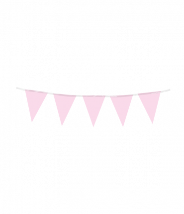 Mini party flags PE - Baby Pink