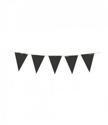 Mini party flags PE - Black