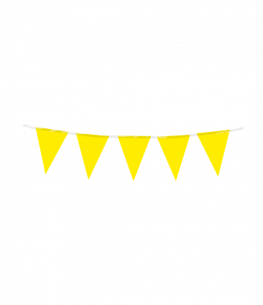 Mini party flags PE - Yellow