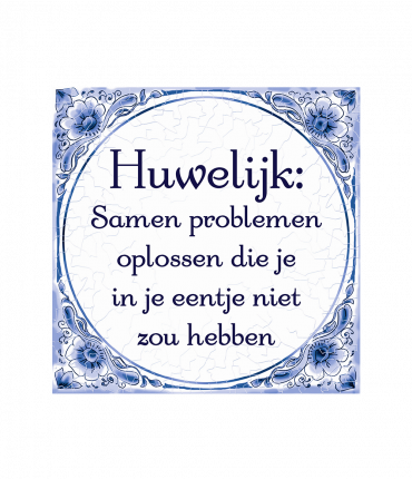 Tegels delfts blauw - Huwelijk