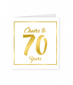 Gold white cards - 70 years