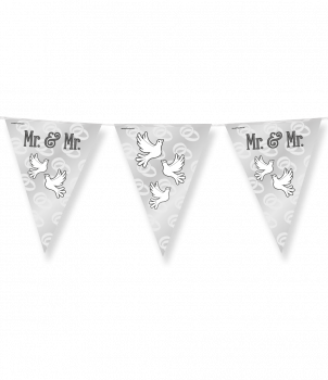 Party Flags foil - Mr. & Mr.