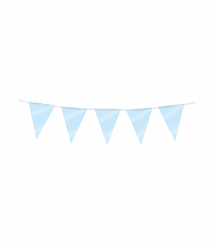 Mini party flags Foil - Baby Blue