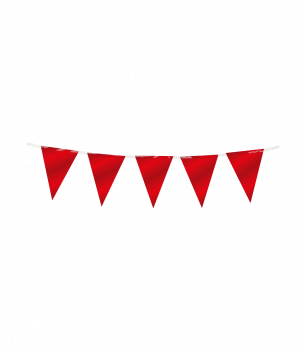 Mini party flags Foil - Red