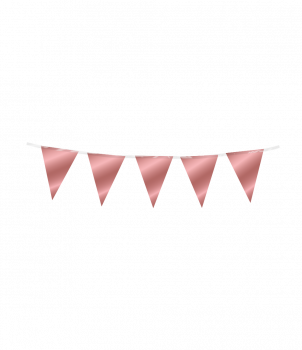 Mini party flags Foil - Rose Gold