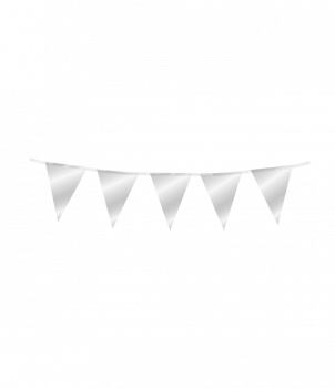 Mini party flags Foil - Silver