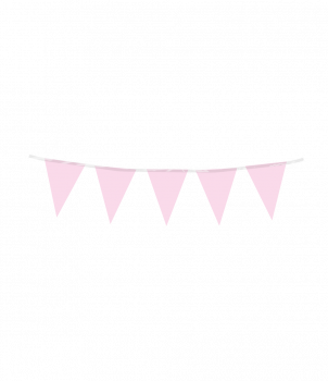 Mini party flags PE - Baby Pink