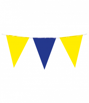 Party Flag PE - Navy Blue Yellow