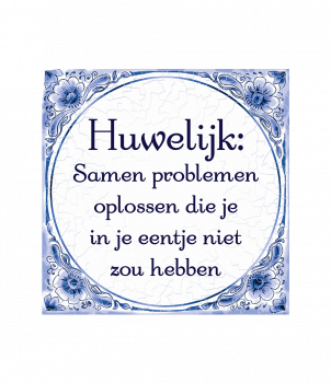 Tegels delfts blauw - Huwelijk