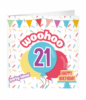 XL Greeting Cards - 21 jaar